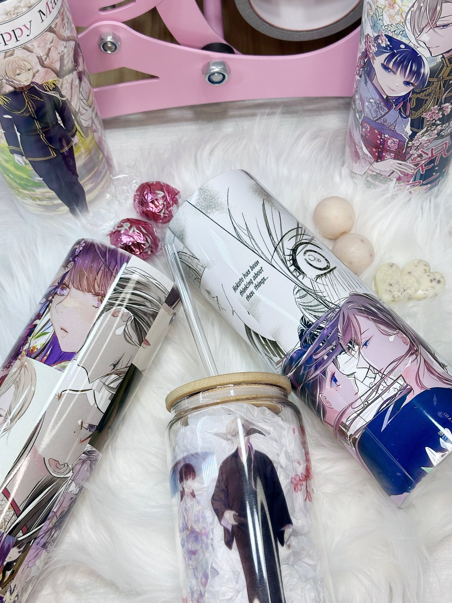 20oz Insulated Tumbler My Happy Marriage - Miyo Anime Cup, Romantic Gift, Lord Kudo, power couple