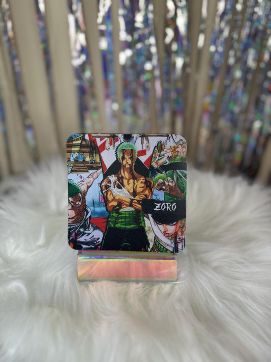 Roronoa Zoro Neoprene Square Coaster - One Piece Anime Car & Home