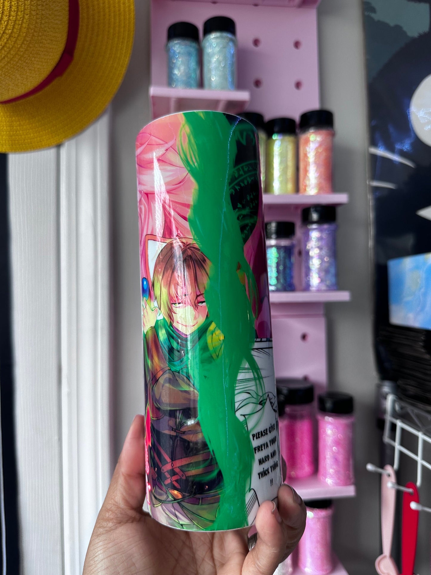 16 oz Can galss Redo of Healer  or 20oz Tumbler - Keyaru Anime Freya hentaii uwu anime wizard healer reincarnation Isekai