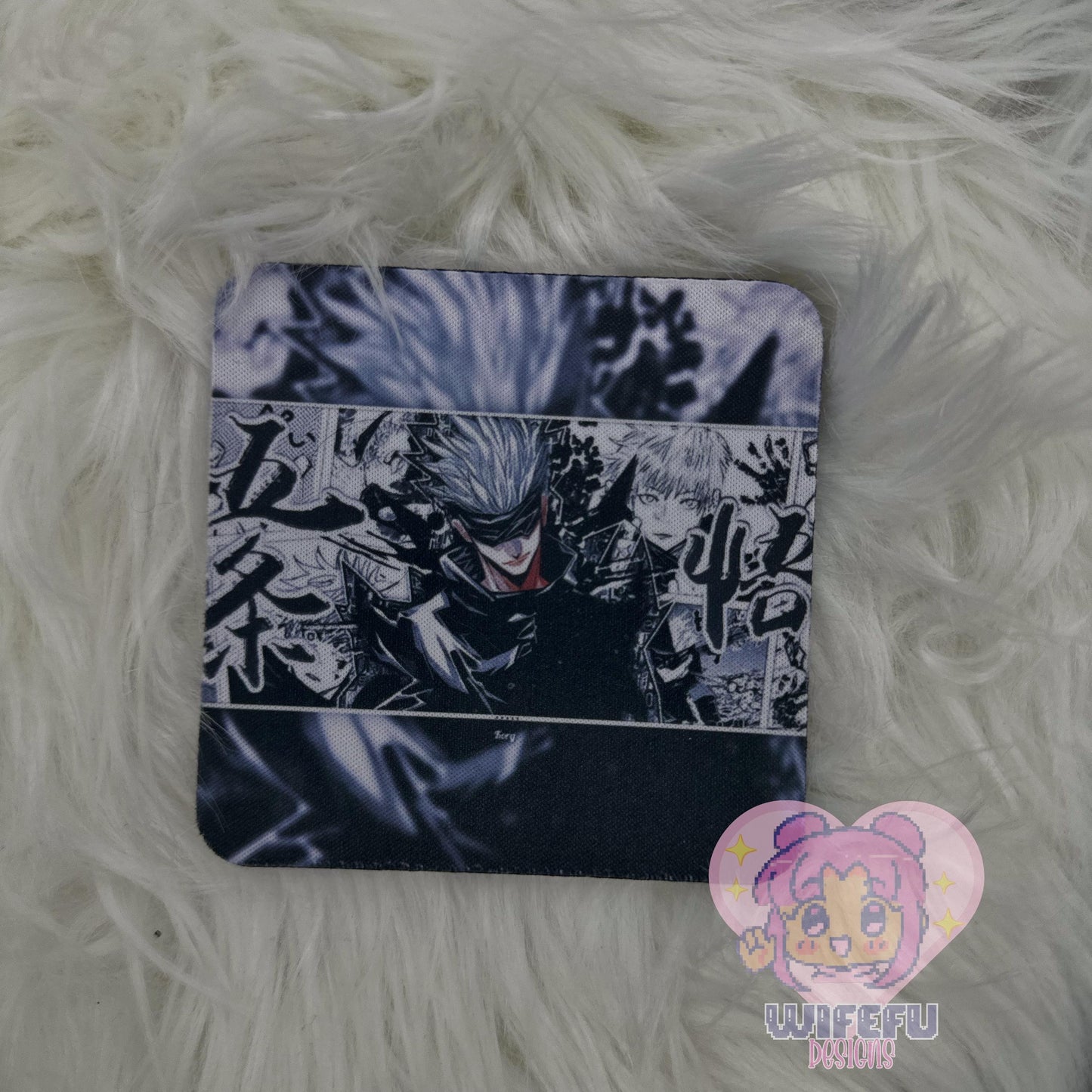 Satoru Gojo Neoprene Square Coaster - Jujutsu Kaisen Anime Car & Home