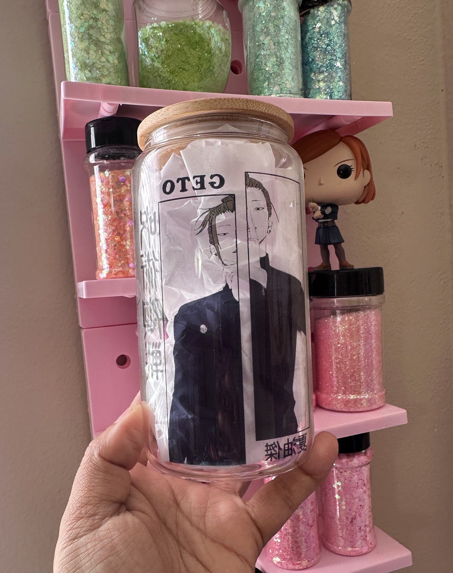 16oz Glass Can Geto Suguru Geto Sorcerer Anime cup JuJutsu Kaisen Anime Glass Can  Itadori Juji