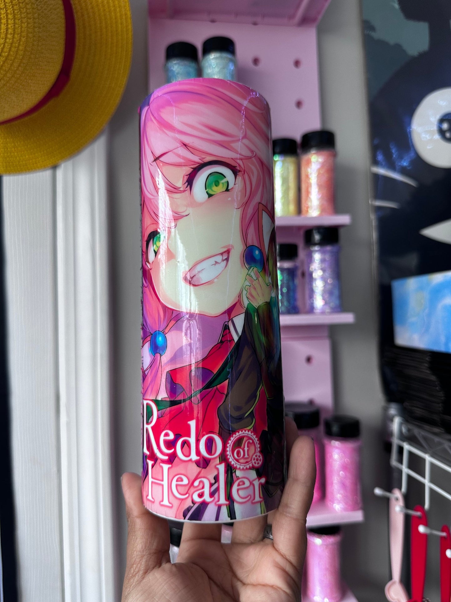 16 oz Can galss Redo of Healer  or 20oz Tumbler - Keyaru Anime Freya hentaii uwu anime wizard healer reincarnation Isekai