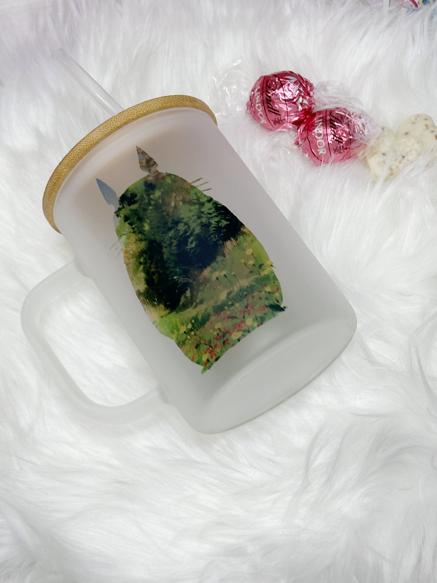 16oz Beer Can Glass Totoro My Neighbor Totoro Studio Ghibli inspired Glass Cup Anime Aesthetic Anime Glass Can 16oz anime cup