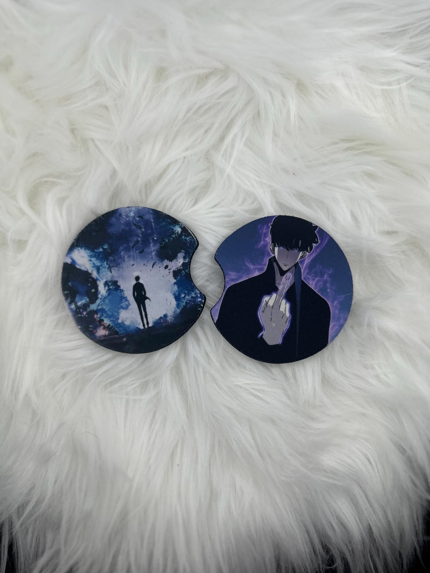 Coaster & Car Coaster Solo Leveling  - Sung Jinwoo Gift Set, Shadowlord, Shadowmaster