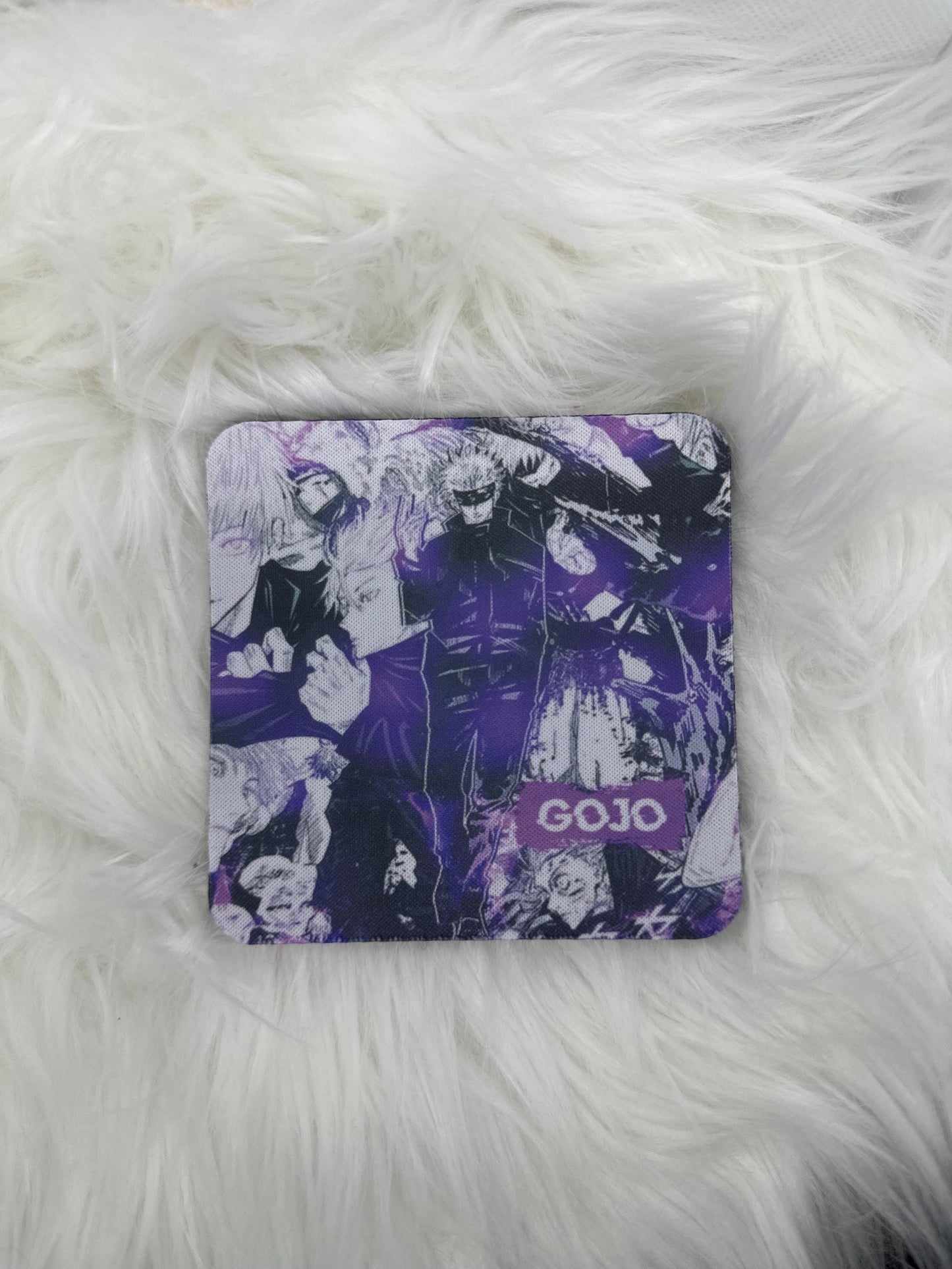 Satoru Gojo Neoprene Square Coaster - Jujutsu Kaisen Anime Car & Home