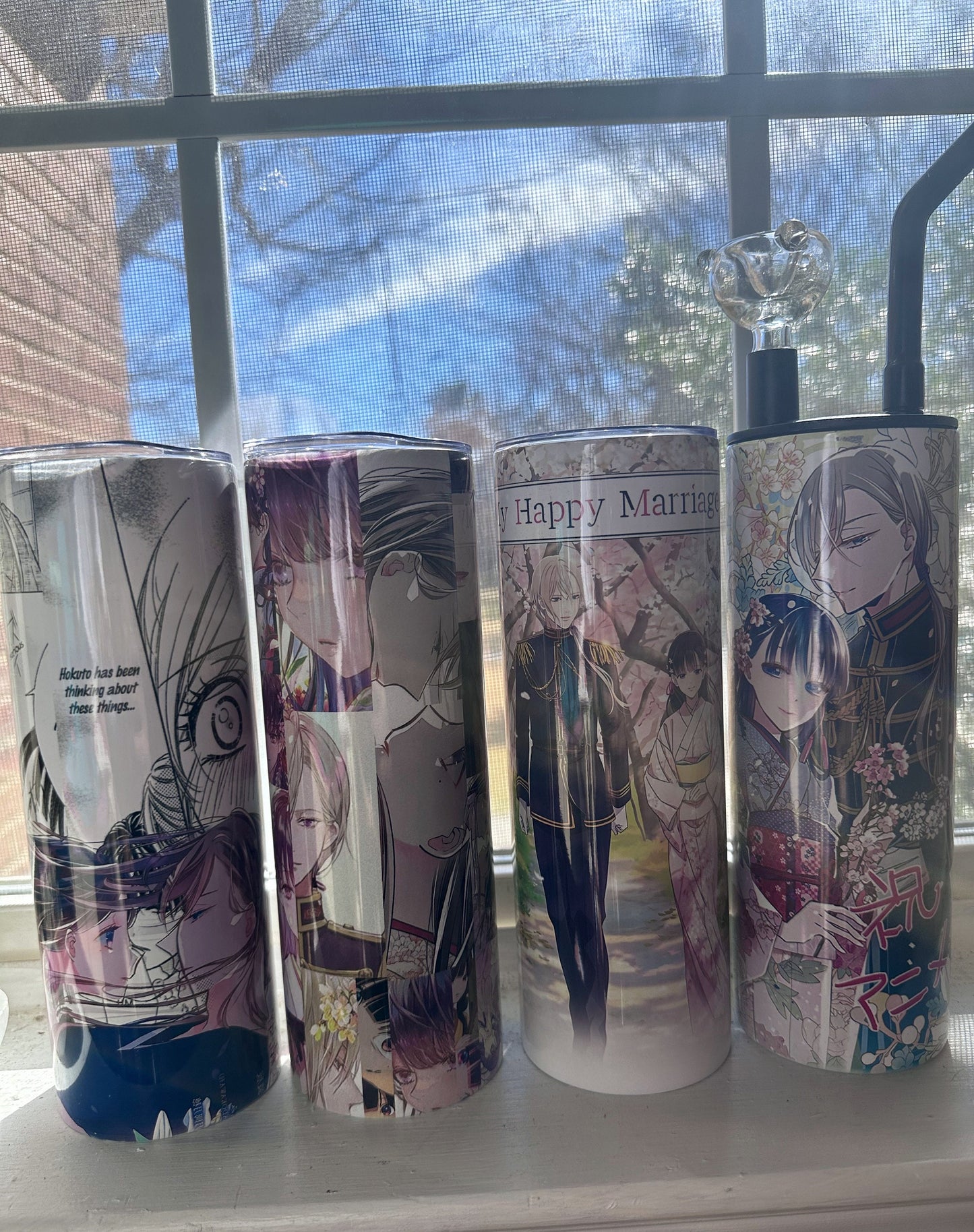 20oz Insulated Tumbler My Happy Marriage - Miyo Anime Cup, Romantic Gift, Lord Kudo, power couple