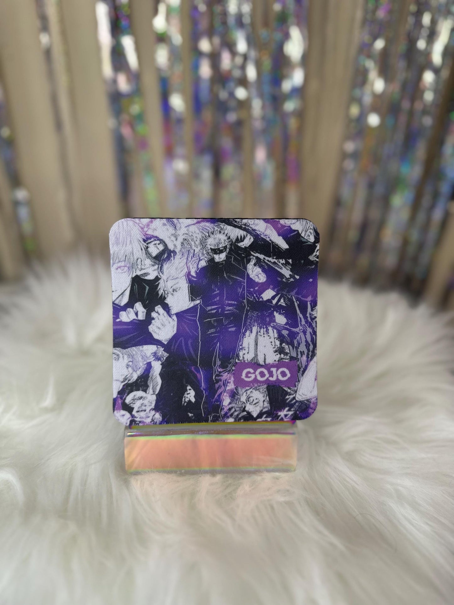Satoru Gojo Neoprene Square Coaster - Jujutsu Kaisen Anime Car & Home
