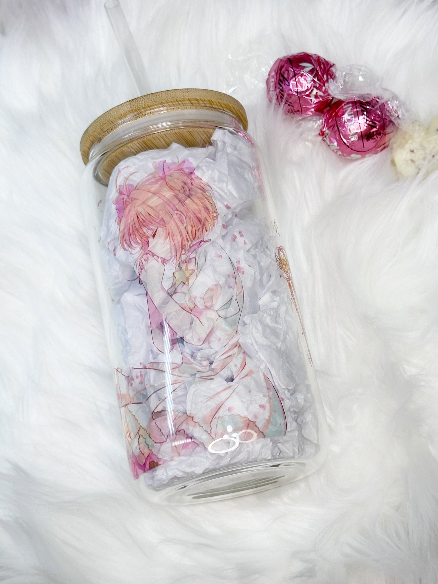 16oz Glass Can Sakura Cardcaptor Sakura Clear Cardcaptor Anime Glass Can 16oz anime cup