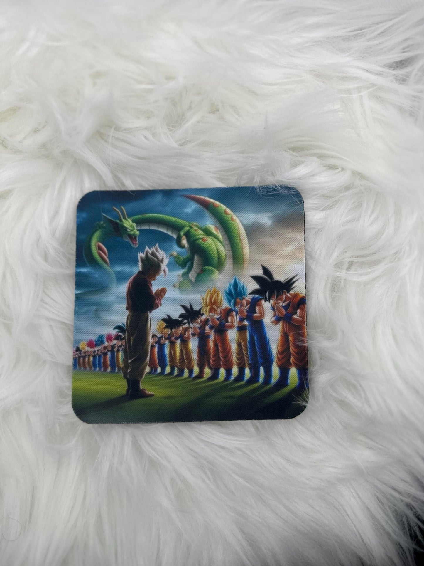 Dragon Ball Z Neoprene Square Car - Goku & Kame Symbol Anime dragon ball z homage Akira